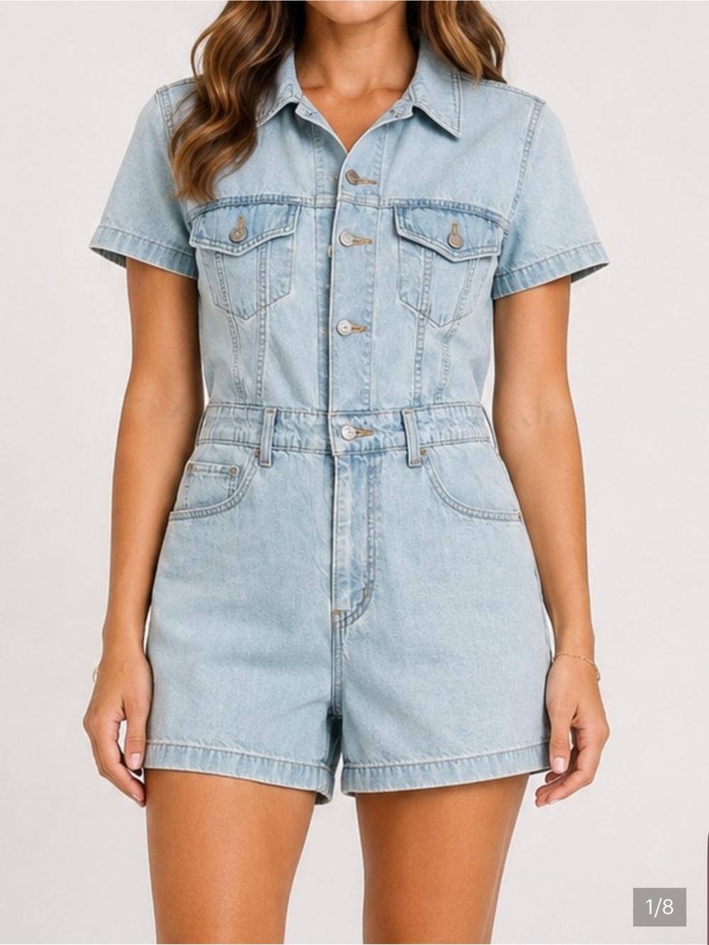 NWT - Levi’s Jumpsuit Shorts Size XS P2P: 18 Inseam: 4”